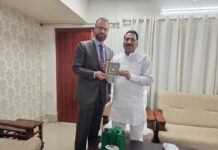 कृषि मंत्री ऐदल सिंह कंसाना ने कनाडा के प्रतिनिधिमंडल से की सौजन्य भेंट