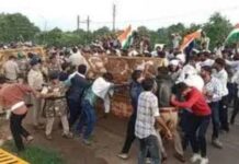 एमपी में मूंग खरीदी और खाद की मांग पर प्रदर्शन, किसान मुख्यमंत्री आवास कूच पर अड़े